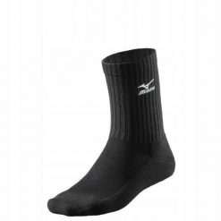 Męskie siatkarskie skarpety Mizuno VB Volley Medium Sock. Czarne skarpetki męskie Mizuno, bez wzorów, z bawełny. Za 26.99 zł.
