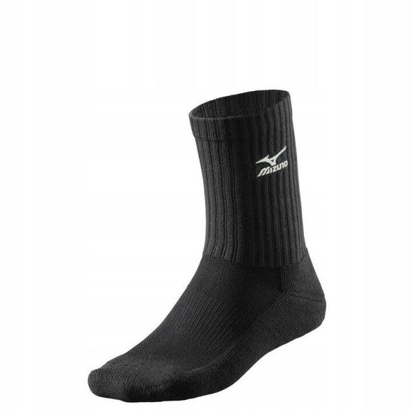 Męskie siatkarskie skarpety Mizuno VB Volley Medium Sock. Czarne skarpetki męskie Mizuno, bez wzorów, z bawełny. Za 26.99 zł.