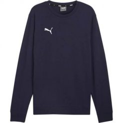Bluza sportowa męska Puma B23616. Niebieskie bluzy bez kaptura męskie Puma, bez wzorów, sportowe, bez kołnierzyka, bez ramiączek. Za 164.00 zł.