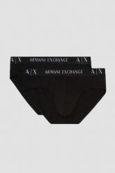 ARMANI EXCHANGE Czarne slipy 2PACK. Czarne slipki męskie Armani Exchange, bez wzorów. W wyprzedaży za 126.99 zł.