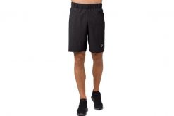 Spodenki sportowe męskie Asics 2-N-1 7 Short. Czarne szorty męskie Asics, m, z materiału, do biegania. Za 89.99 zł.