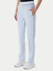 Guess Spodnie dresowe V5YB20 KB212 Błękitny Regular Fit. Niebieskie spodnie dresowe damskie Guess, xl, z aplikacjami, z dresówki. Za 399.99 zł.