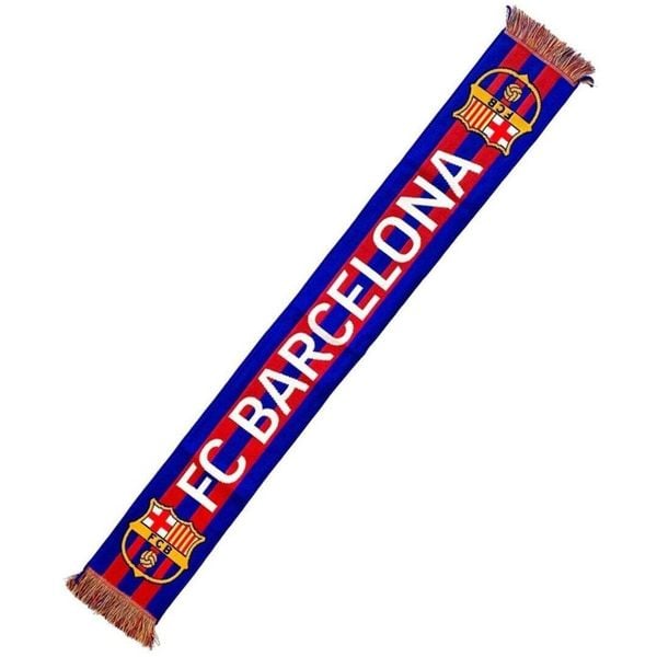 FC Barcelona szalik kibica Knitted Scarf N23 5004BUT23 wielokolorowy. Niebieskie szaliki i kominy damskie FC Barcelona, bez wzorów, z materiału. Za 79.99 zł.