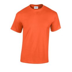 Ciężka Bawełniana Koszulka Unisex Dla Dorosłych. Brązowe bluzki damskie Gildan, xl, bez wzorów, z bawełny, sportowe, bez kołnierzyka, bez ramiączek. Za 37.99 zł.