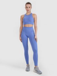 4F Legginsy treningowe bezszwowe 4F x Anna Lewandowska - niebieskie XXS/XS. Niebieskie legginsy damskie 4f, s, bez wzorów, z dzianiny. Za 129.99 zł.