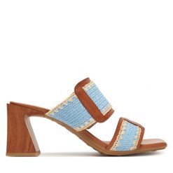 Klapki Hispanitas. Brązowe klapki damskie Hispanitas, bez wzorów, bez obcasa. Za 549.99 zł.