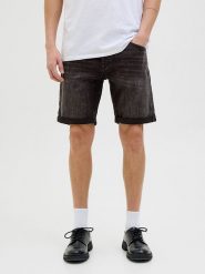 Jack & Jones Szorty dżinsowe "Rick" w kolorze czarnym rozmiar: S. Czarne szorty męskie Jack & Jones, z jeansu, bez kołnierzyka. Za 66.00 zł.