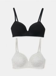 Usztywniane biustonosze bez fiszbin 2 pack - wielobarwny. Biustonosze Sinsay, bez wzorów. Za 35.99 zł.