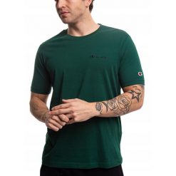 Koszulka Mężczyzna Sportowa Champion T-Shirt Bluzka Bawełniana Wygodna roz. S. Zielone t-shirty męskie CHAMPION, m, bez wzorów, z bawełny, bez kołnierzyka. Za 85.99 zł.