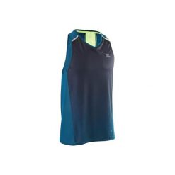 Koszulka do biegania bez rękawów KIPRUN LIGHT męska. Żółte t-shirty sportowe męskie KALENJI, m, z elastanu, bez ramiączek, do biegania. Za 69.99 zł.