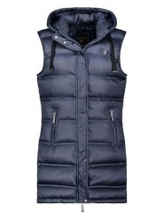 Geographical Norway Kamizelka pikowana "Velodie" w kolorze granatowym rozmiar: L. Niebieskie kamizelki damskie Geographical Norway, l. Za 183.15 zł.