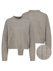 Sublevel Sweter w kolorze szarym rozmiar: S. Szare swetry klasyczne damskie Sublevel, s, prążkowane, bez kołnierzyka. Za 189.29 zł.
