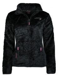 Geographical Norway Kurtka polarowa "Univers Malabar" w kolorze czarnym rozmiar: XL. Czarne kurtki damskie Geographical Norway, xl, bez wzorów, z polaru, bez kaptura. Za 126.75 zł.