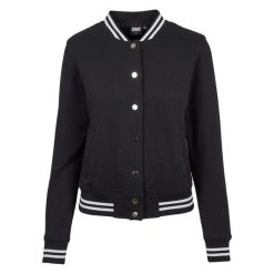 Kurtka damska teddy duże rozmiary miejska Classic college sweat. Czarne kurtki damskie Urban Classics, na lato, xl, bez wzorów, z polaru, bez kaptura. Za 206.95 zł.