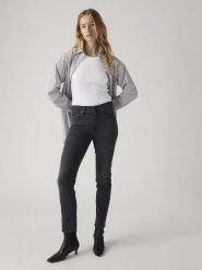Levi's Dżinsy "724" - Slim fit - w kolorze antracytowym rozmiar: W32/L32. Czarne jeansy damskie Levi's, z podwyższonym stanem. Za 214.78 zł.