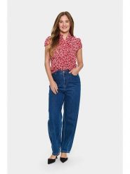 SAINT TROPEZ Bluzka w kolorze czerwonym rozmiar: S. Czerwone bluzki damskie Saint Tropez, s, bez wzorów, bez kołnierzyka, bez ramiączek. Za 86.99 zł.