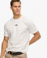 Superdry Micro Logo T-Shirt z bawełny organicznej, krój Loose. Białe t-shirty damskie Superdry., uniwersalny, bez wzorów, z bawełny, bez kołnierzyka. Za 186.50 zł.