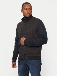 Bugatti Bluza 8750 65063B Granatowy Regular Fit. Niebieskie bluzy bez kaptura męskie Bugatti, l, z syntetyku. Za 669.99 zł.