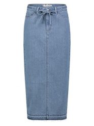 Sublevel Spódnica dżinsowa w kolorze niebieskim rozmiar: XL. Niebieskie spódniczki damskie Sublevel, xl, z aplikacjami, z bawełny, klasyczne, z podwyższonym stanem, maxi. Za 82.99 zł.