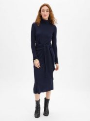 Lauren Ralph Lauren Damska sukienka z dzianiny Kobiety Prążki niebieski jednolity, XL. Niebieskie sukienki damskie Lauren Ralph Lauren, xl, bez wzorów, z dzianiny, bez kołnierzyka, bez ramiączek. Za 839.95 zł.