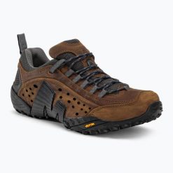 Buty trekkingowe dla mężczyzn Merrel Intercept. Zielone buty trekkingowe męskie MERRELL, bez zapięcia, trekkingowe. Za 549.99 zł.