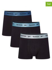 Reebok Bokserki (3 pary) "Hirst" w kolorze czarnym rozmiar: S. Czarne bokserki męskie Reebok, bez wzorów. Za 77.95 zł.