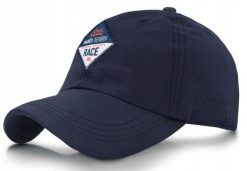 Lekka Czapka z Daszkiem z Szybkoschnącej Bawełny - Pako Jeans - Granat. Niebieskie czapki męskie Pako Jeans, bez wzorów, z bawełny, sportowe. Za 55.00 zł.