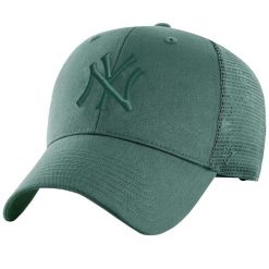 Czapka z daszkiem dla dorosłych 47 MLB New York Yankees Branson Cap. Zielone czapki męskie 47 Brand, bez wzorów, z bawełny. Za 99.99 zł.