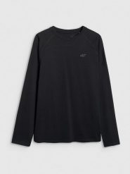 4F Koszulka sportowa w kolorze czarnym rozmiar: M. Czarne t-shirty sportowe męskie 4f, m, z materiału, bez ramiączek, outdoorowe. Za 48.50 zł.