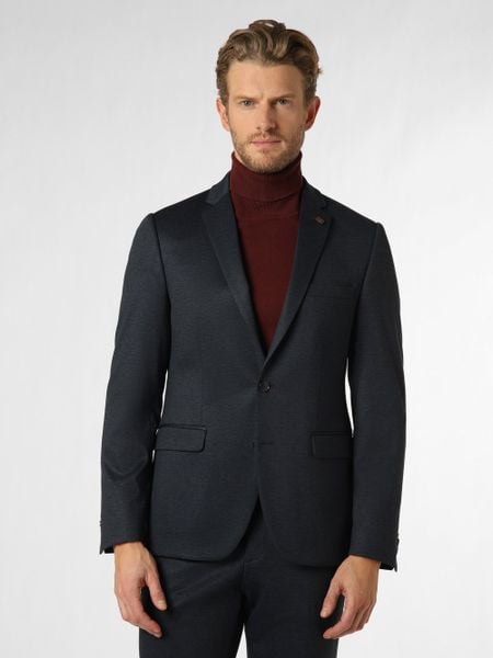 Finshley & Harding London marynarka od garnituru modułowego Mężczyźni Slim Fit Sztuczne włókno niebieski, 48. Niebieskie marynarki męskie Finshley & Harding London, bez wzorów, z dżerseju. Za 649.95 zł.