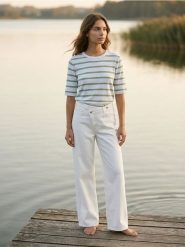 Sweter z wiskozą w paski - zielony. Zielone swetry klasyczne damskie Sinsay, l, z wiskozy, bez kołnierzyka. Za 35.99 zł.