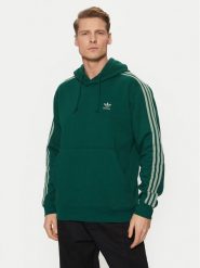 Adidas Bluza adicolor Classics 3-Stripes JP1001 Zielony Regular Fit. Zielone bluzy bez kaptura męskie Adidas, m, z bawełny. Za 279.99 zł.
