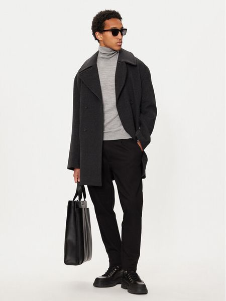 Michael Kors Płaszcz wełniany CF42083BQA Szary Oversize. Szare płaszcze męskie Michael Kors, na zimę, l, bez wzorów, z syntetyku. Za 1,969.00 zł.