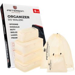 Zestaw organizerów podróżnych Peterson PTN OP-SET6. Walizki Peterson, bez wzorów. Za 46.00 zł.