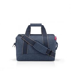 Torba allrounder m, herringbone dark blue. Niebieskie torby sportowe damskie Reisenthel, z poliesteru. Za 204.00 zł.
