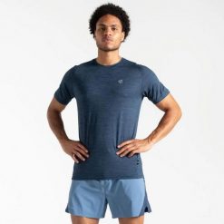 Koszulka Dare 2B Persist. Niebieskie t-shirty sportowe męskie Dare 2b, xs, z elastanu, bez ramiączek, do biegania. Za 116.00 zł.