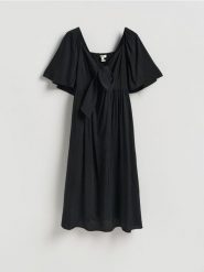 Sukienka z wiskozy - wielobarwny. Sukienki damskie Reserved, l, bez wzorów, z wiskozy, bez kołnierzyka, bez ramiączek, rozkloszowane. Za 219.99 zł.