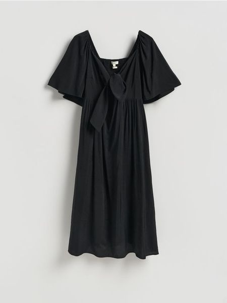 Sukienka z wiskozy - wielobarwny. Sukienki damskie Reserved, l, bez wzorów, z wiskozy, bez kołnierzyka, bez ramiączek, rozkloszowane. Za 219.99 zł.