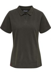 Damska elastyczna koszulka polo Hummel Red. Szare bluzki sportowe damskie HUMMEL, m, z bawełny, bez kołnierzyka, bez ramiączek. Za 176.50 zł.
