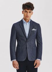 PAKO LORENTE - Casualowa marynarka męska w kolorze granatowym. Marynarki męskie Pako Lorente, bez wzorów, z bawełny. Za 399.99 zł.