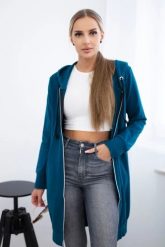 Bluza sukienkowa z kapturem morska. Zielone bluzy z kapturem damskie KESI, l, z bawełny. Za 234.40 zł.