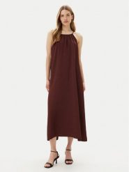 ViCOLO Sukienka letnia Abito TD0757 Brązowy Regular Fit. Brązowe sukienki damskie ViCOLO, na lato, m, bez wzorów, z wiskozy, bez kołnierzyka, bez ramiączek. Za 349.99 zł.