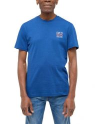 Męski T-Shirt Mustang Style Austin Navy Peony 1016267 5445. Niebieskie t-shirty męskie Mustang, m, bez wzorów, bez kołnierzyka. Za 69.99 zł.