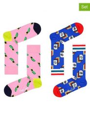 Happy Socks Skarpety (2 pary) "Photos" ze wzorem rozmiar: 36-40. Skarpetki męskie Happy Socks, bez wzorów, z materiału. Za 43.68 zł.