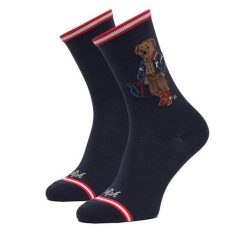 Skarpety długie Polo Ralph Lauren. Niebieskie skarpetki damskie Polo Ralph Lauren, bez wzorów. Za 119.99 zł.