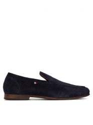 Tommy Hilfiger Półbuty Hilfiger Flexible Suede Loafer FM0FM05496 Granatowy. Niebieskie półbuty męskie Tommy Hilfiger, ze skóry, bez zapięcia. Za 399.99 zł.