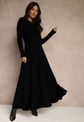 Czarna Rozkloszowana Sukienka z Bawełny Tusmala. Czarne sukienki damskie Renee, na co dzień, l, bez wzorów, z bawełny, eleganckie, bez kołnierzyka, bez ramiączek, maxi, proste. Za 159.99 zł.