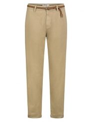 Sublevel Spodnie chino w kolorze beżowym rozmiar: L. Brązowe spodnie materiałowe damskie Sublevel, bez wzorów, ze skóry. Za 143.90 zł.