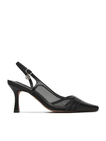 Nine West Szpilki CEO-CR422-D3005C Czarny. Czarne szpilki Nine West, bez wzorów, z materiału, bez obcasa. Za 229.99 zł.