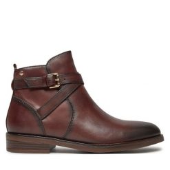 Botki Pikolinos. Brązowe botki damskie Pikolinos, bez obcasa, na płaskiej podeszwie, bez zapięcia. Za 489.99 zł.